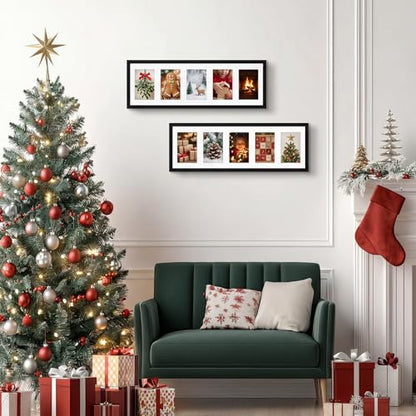 Fixwal 8x24 Collage Picture Frame, Holds Five 4x6 Photos, PVC | Shatter Resistant Plastic Cover, Wall Decor - size: 8x24（5-4x6）