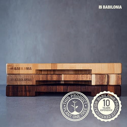 Acacia Wood Cutting Board for Kitchen, Thick Non Toxic Butcher Block | Hard Wood Edge Grain With Juice Groove 25" x 15" (Thick 1.7") Professional Heavy Duty Wooden Chopping Board (Oil Included) - color: Acacia Wood, size: 24"L x 15"W