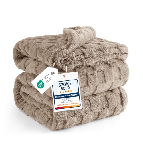 Bedsure GentleSoft Full Size Blankets for Bed Light Brown - Super Soft Cozy Fleece Blanket for Kids Girls, Large Fuzzy Throws for Bedroom Decor, 84x90 Inches - color: 03 Light Brown, size: Full (84" X 90")