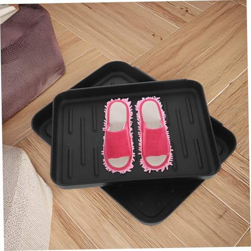 Alipis 2pcs Dog Mud Mats Multi-use Plastic Shoe Tray Entryway Boot Mat Antislip Design for Home