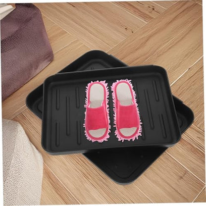 Alipis 2pcs Dog Mud Mats Multi-use Plastic Shoe Tray Entryway Boot Mat Antislip Design for Home