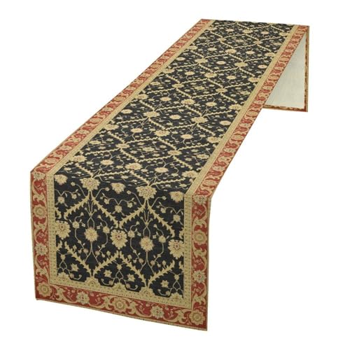 Vintage Morris Floral Table Runner, Boho Rustic Farmhouse Flower Pattern for Home Kitchen Table Decor Dining Coffee Room Party Decor 13x36in - color: Vintage-20, size: 13x36in