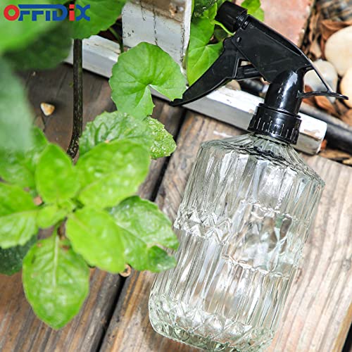 Glass Spray Bottle, Plant Misters Clear 13.5 oz Adjustable Nozzle | Fine Mist for Plants and Jet Stream Cleaning, BPA-free Glass, Plastic Rust-proof nozzle, Garden Plants Small Watering Can - color: G-Transparent