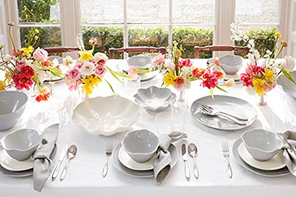 Portmeirion Sophie Conran Floret 4 Piece Place Setting | Dinner Plate, Salad Plate, Cereal Bowl, and Mug | Made from Porcelain | Microwave and Dishwasher Safe – Robins Egg
