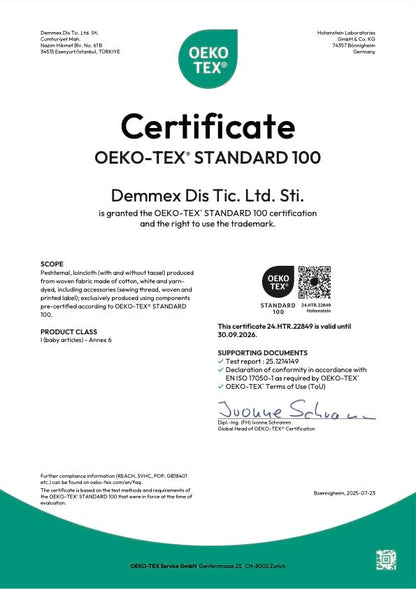 DEMMEX Organic Cotton Waffle Weave Turkish Towel Set for Bathroom, 1 Bath & 2 Large Hand Towels, 100% Oeko-TEX Certified Premium Turkish Cotton, Super Soft Lightweight Quick Dry (Slate Blue)