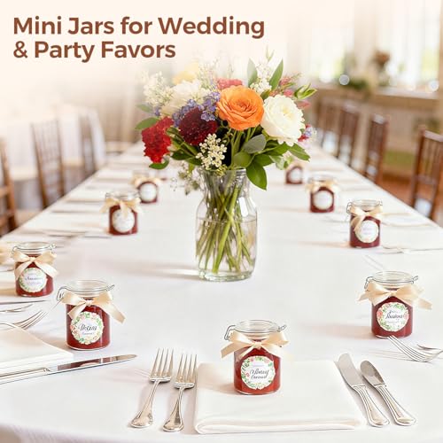 ComSaf Small 8 oz Glass Jars with Airtight Lids 12 Pack Jam Pantry | Jelly jars, Sourdough discard, Spices crafts, Pantry organization, Small size, Kitchen cabinet storage, Sourdough starter - size: 8oz*12