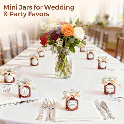ComSaf Small 8 oz Glass Jars with Airtight Lids 12 Pack Jam Pantry | Jelly jars, Sourdough discard, Spices crafts, Pantry organization, Small size, Kitchen cabinet storage, Sourdough starter - size: 8oz*12