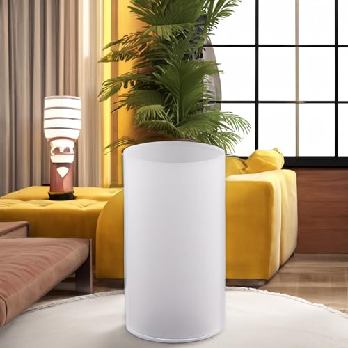 WGVI Hurricane Candle Holder Sleeve, W: 3", Ht: 6", Frosted Glass Cylinder Open Both Ends, Chimney Tube Shade, 2 Pieces - color: Frosted, size: 3x6"H