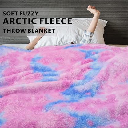 MUGD Soft Blankets Fuzzy Soft Fuzzy Throw Blanket Kids Warm Throw Blanket for Bed - color: Blue Pink, size: Baby(40"x50"/ 100x130cm)