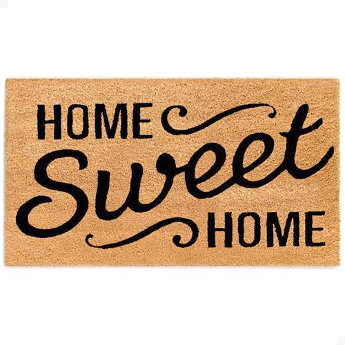 Door Mat - Welcome Mat for Front Door with Non-Slip Backing - Durable Coir Doormat - Perfect for Outside Entrance and Entryway Matt - Outdoor/Indoor - Home Sweet Home - 17" x 30" - color: Home Sweet Home