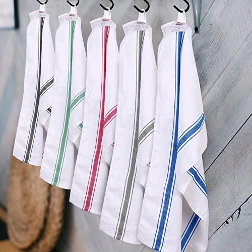 Utopia Towels Blue Dish Towels [12 Pack - 15 x 25 in] 100% Ring Spun Cotton | Highly Absorbent & Reusable Cleaning Bar, Tea, Kitchen and Dishcloths Set - 200 GSM - color: Blue