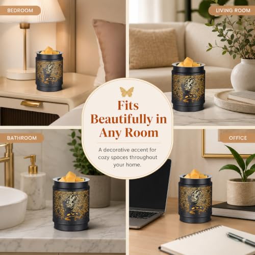Wax Melt Warmer Metal Wax Warmer for Scented Wax (Flower Fairy) | Electric Fragrance Candle Oil Burner 2 in 1 Wax Melts as Gifts for Moms Grandma Women Girls - style: Flower Fairy