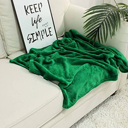 NANPIPER Baby Blankets, Super Soft Fleece Fuzzy Blanket for Toddler, Luxury Cozy Lightweight Microfiber Plush Blanket-Throw Size 30"x40",Emerald Green - color: Emerald Green, size: Small