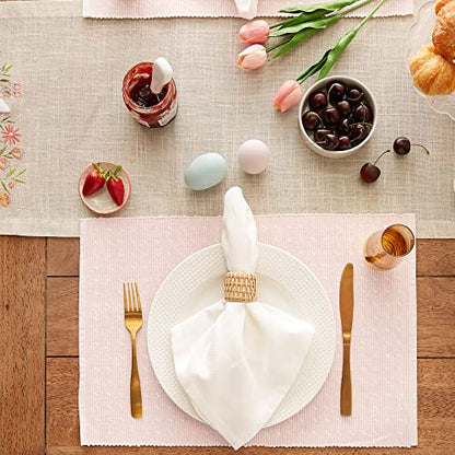 DII Variegated Tabletop Collection, Napkin Set, 20x20, Off-White, 6 Piece - color: Off-white, size: 20" x 20" (Set of 6)