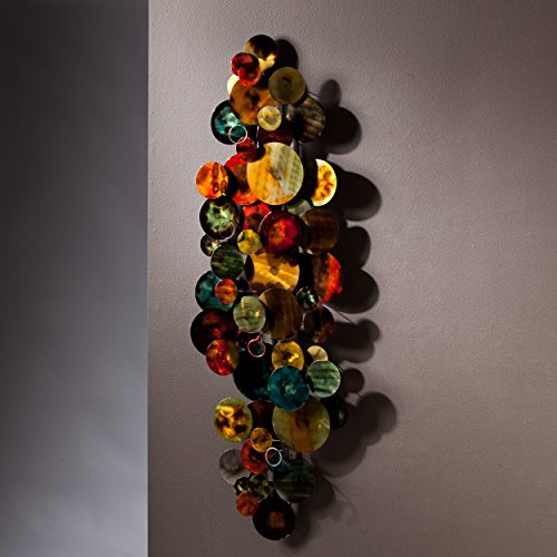 SEI Furniture - Longavi Metal Wall Sculpture - Transitional Design, Multi Metal - Fully Assembled - Ideal for Living Room, Bedroom (WS9379)
