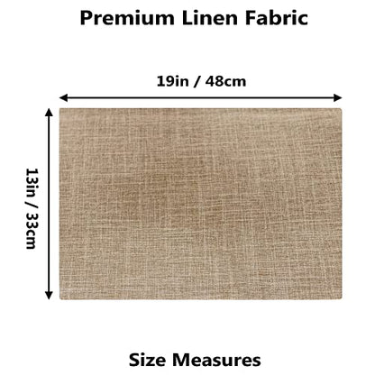 Home Brilliant Linen Place Mats Set of 6 Heat Resistant Dining Table Place Mats Cloth Placemats Kitchen Table Mats Placemat, Burlap - color: Burlap, size: Placemats 13" x 19", Set of 6