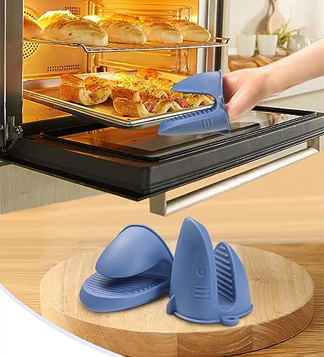 Mini Oven Gloves Silicone Heat Resistant Cooking Pinch Mitts Potholder for Air Fryer Kitchen Cooking & Baking (Red) - color: Red