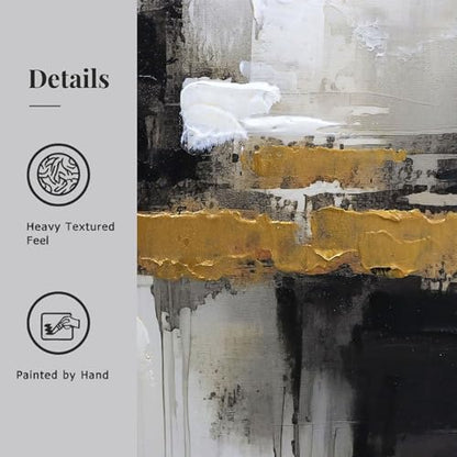 Zessonic Neutral Abstract Landscape 3D Textured Modern Wall Art,16"x24"x3 | Black and Brown Grunge Mid Century Wabi Sabi Art Print Canvas Set for Home Office Living Room Bedroom Hallway, Ready to Hang - color: Neutral Abstract, size: 16" x 24"x3 Panels