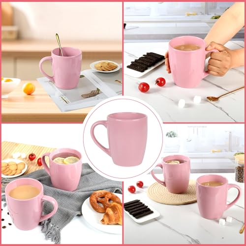 BYCNZB 27OZ Extra Large Ceramic Coffee Mug, Jumbo Coffee Mugs, Big Tea Cups with a Large Handle for Office and Home set of 2 (Pink) - color: Pink