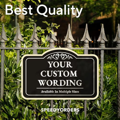 Custom Carved Metal Signs, Personalized Aluminum Design, Driveway Waterproof Signs, Design 1 Charcoal 10x7 In - color: Design 1 - Black Charcoal, size: 10x7 Inches
