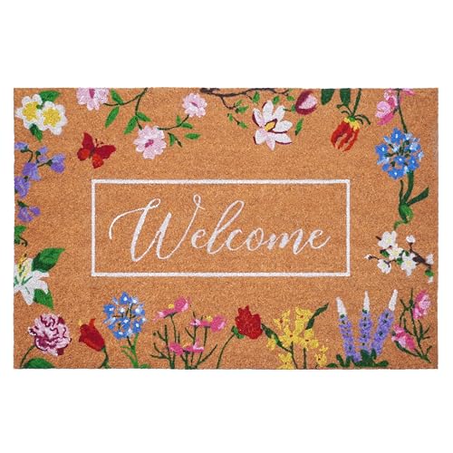 Calloway Mills Butterfly Garden Welcome Doormat 24 x 36 - color: Butterfly Garden Welcome, size: 2' x 3' (Rectangular)
