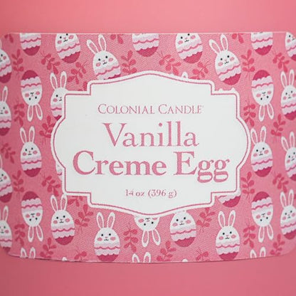 Colonial Candle Vanilla Creme Egg Scented Jar Candle, Easter Collection, 3 Wick, 14 oz - Up to 60 Hours Burn, Easter Candle, Made in the USA - color: Vanilla Creme Egg