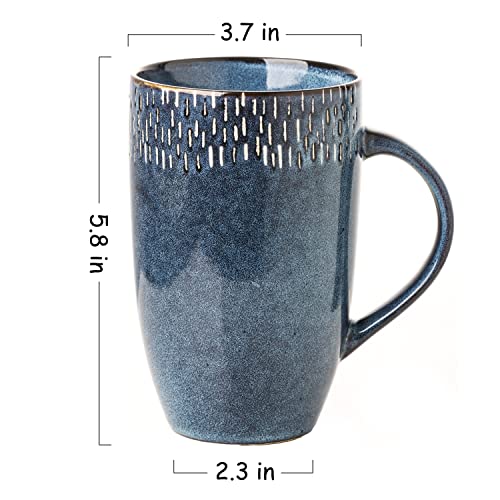 Large Ceramics Coffee Mugs,21 OZ,Large Handle Design,Extra Large Tea and Coffee Cup for Office and Home，Microwave And Dishwasher Safe(Color:21 oz blue) - color: 21 oz blue