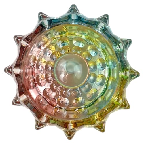 Colorful Crystal Glass Candy Snack Barrel Storage Jar Embossed Luxury Cookie Buffet Canister With Lids Jewelry Box Jar Biscuit Containers - color: Beads