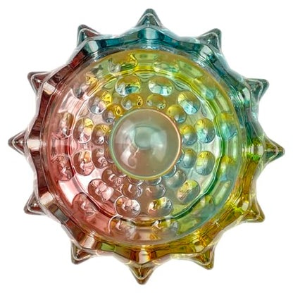 Colorful Crystal Glass Candy Snack Barrel Storage Jar Embossed Luxury Cookie Buffet Canister With Lids Jewelry Box Jar Biscuit Containers - color: Beads