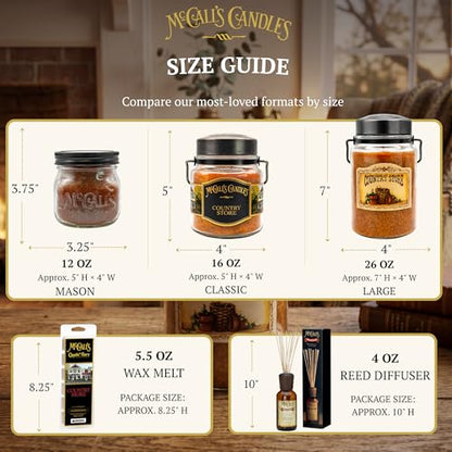 McCall’s Candles | Creme Brulee | Reed Diffuser Gift Set | USA-Poured Fragrance Oil | Vintage Reed Garden with Amber Glass Bottle | Rich Custard Topped with caramelized Sugar.