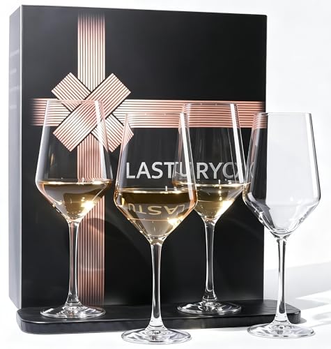 Crystal Wine Glasses Set of 4, 14oz for White Wine, Sturdy Bowl, Thin Rim | 100% Lead-free crystal, 0.2" thickened bowl with 0.04" thin rim, stury short stem, fits for daily sipping, gatherings, gifts