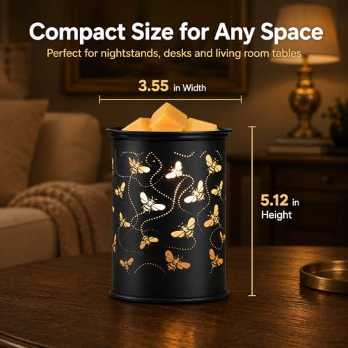 Metal Wax Melt Warmer Electric Candle Fragrance Burner | Oil Burner 2 in 1，Gifts for Women，Mother's Day，for Home Office Bedroom，Bee Decorations - style: bee