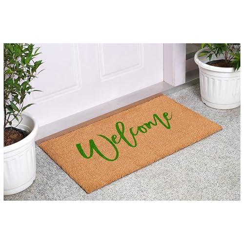 Calloway Mills Cursive Welcome Doormat,Green (24" x 36") - color: Green, size: 2' x 3' (Rectangular)
