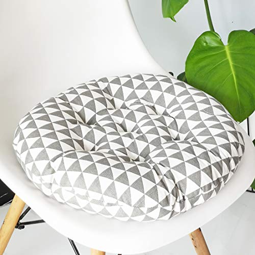 vctops Bohemian Soft Round Chair Pad Garden Patio Home Kitchen Office Seat Cushion GreyWhite Diameter 16" - color: Greywhite, style: Diameter 16 Inch