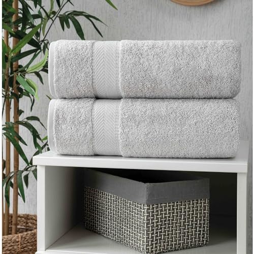 Personalized Towel Set, Custom Bath Towels with Name, Turkish Cotton Silver | 2 Pcs Hand Towel Set, 100% Cotton, Embroidered, Monogrammed, Customized Gift For Adults, Wedding, Bridal Shower, Housewarming - color: Silver, size: Hand Towels - 2 Piece