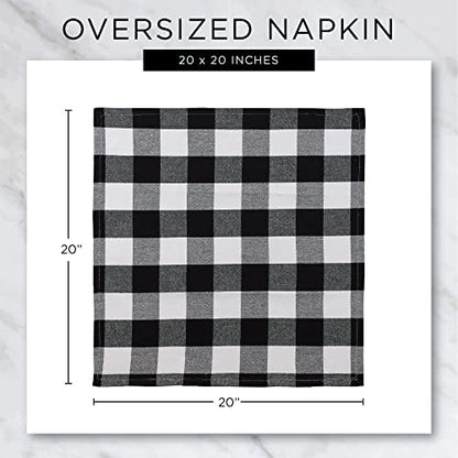DII Buffalo Check Collection, Classic Farmhouse Cloth Napkin Set, 20x20, Antique Green, 6 Piece - color: Antique Green, size: 20" x 20" (Set of 6)