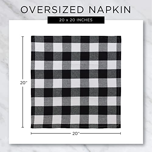 DII Buffalo Check Collection, Classic Farmhouse Cloth Napkin Set, 20x20, Stonewash Blue, 6 Piece - color: Stonewash Blue, size: 20" x 20" (Set of 6)