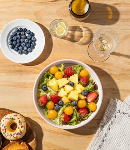 7.5" Ceramic Pasta Bowls Set of 4, Salad Bowls | Versatile Serving Bowls for Pasta, Salad, Fruit & Noodles, Housewarming & Wedding Gift, Primrose Pink - color: Primrose Pink, size: 7.5 Inch