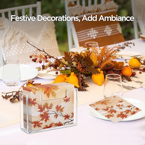 HBlife Acrylic Paper Napkin Holder for Kitchen - Clear Waterproof Vertical Stand, for 5"x5" Disposable Cocktail Paper Dispenser, Modern Square Table Tray for Dinner, Hotel, Restaurant, Bar, Party - color: Clear Cocktail Holder