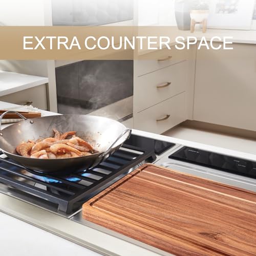 GAOMON 20 x 15 In Extra Large Acacia Wood Cutting Board, 1.5" Thick Kitchen Cutting Boards with Handle & Juice Groove, Butcher Block, Wooden Carving Board for Meat and Chopping Vegetables - size: 20"L x 15"W
