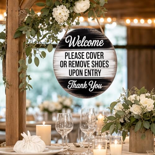 Welcome Farmhouse Wood Hanging Sign - color: Purple