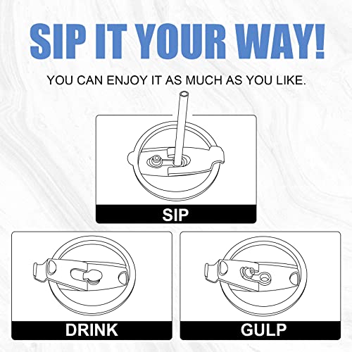 Sursip 3.6-Inch Replacement Lids for 30/40 oz Wide-Mouth Stainless Steel Insulated Tumblers (Fits 3.6" Diameter), Spill-Proof, Travel Coffee Cup Mug Cover, BPA-Free-2-Pack