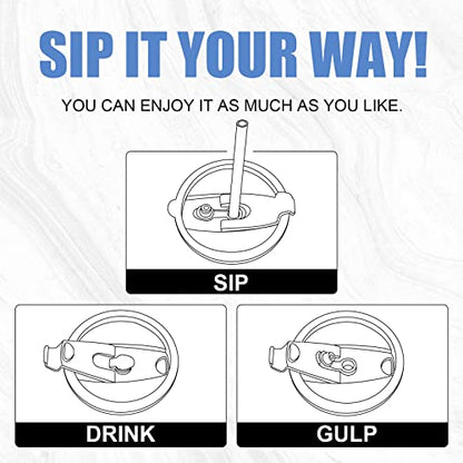 Sursip 3.6-Inch Replacement Lids for 30/40 oz Wide-Mouth Stainless Steel Insulated Tumblers (Fits 3.6" Diameter), Spill-Proof, Travel Coffee Cup Mug Cover, BPA-Free-2-Pack