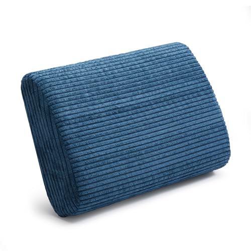 Large Lumbar Cushion Lumbar Support Pillow, Ergonomic Lumbar Pillow with Machine Washable, Help Relieve Pain of Back, Lumbar, Tailbone and Sciatic Nerve Support. (Navy) - color: Navy