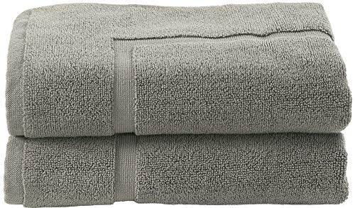 Bliss Casa Premium 100% Ring Spun Cotton Bath Mat, Bathroom Floor Towel Set - Pack of 2 Super Soft & Absorbent Luxury Hotel, Spa, Shower & Bath Tub Floor Mats Machine Washable 32"x20" (Grey)