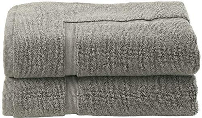 Bliss Casa Premium 100% Ring Spun Cotton Bath Mat, Bathroom Floor Towel Set - Pack of 2 Super Soft & Absorbent Luxury Hotel, Spa, Shower & Bath Tub Floor Mats Machine Washable 32"x20" (Grey)