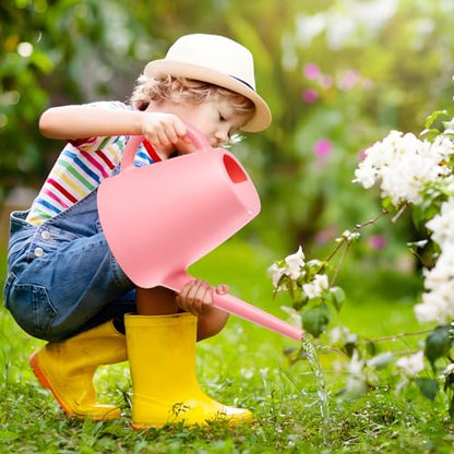 ZXJ Plant Watering Cans for Indoor and Outdoor Home Garden Plants - with Long Spout - Pink - 1/2 Gallon - color: Pink
