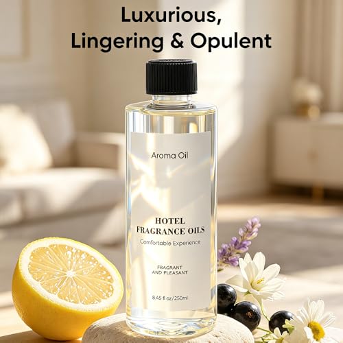 Hotel Diffuser Oil Refill Inspired by The Ritz-Carlton Hotel - 250 ml 8.45 fl oz -Aromatherapy Essential Oil- Lemon, Lavender & Wood Notes- Ideal for Ultrasonic and Waterless Diffusers - color: 3-pack Fragrance Oil