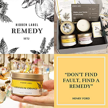 Hidden Label Fall Candles Set, 4 Pack Candle for Home Scented Aromatherapy Candle Gift Set for Women | Stress Relief | Meditation | Yoga | SPA | Bath, Autumn Candle Set