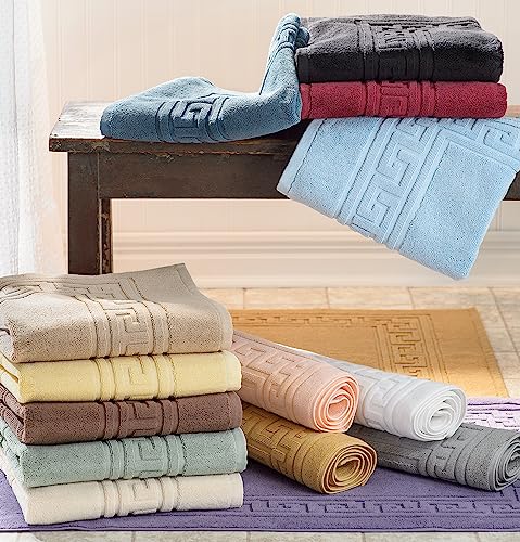 Superior Hotel & Spa Quality Bath Mat Set of 2, Made of Long-Staple Combed Cotton, Durable and Washable 100% Cotton Bathroom Mat 2-Pack, Royal Purple, 22" x 35" - color: Royal Purple, size: 22" x 35" (Set of 2)